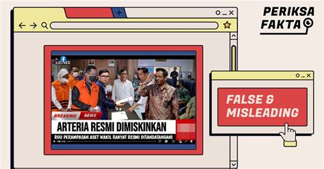 Hoaks Jokowi Sudah Teken Ruu Perampasan Aset