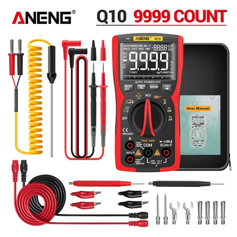 Aneng Q10 Digital Multimeter 9999 Professional Tester Multimetro True Rms Analog Diy Transistor