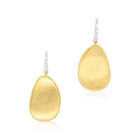 Marco Bicego K Yellow Gold Lunaria Collection Earrings With Diamonds