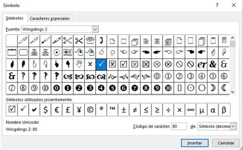Como Poner El símbolo Check