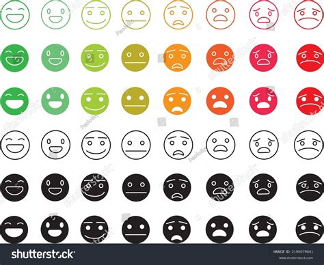 Emoticon Emojis Vector Set Emoji Characters Stock Vector Royalty Free