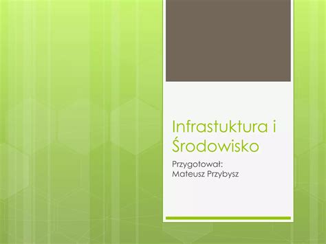 Infrastruktura I Rodowisko Ppt