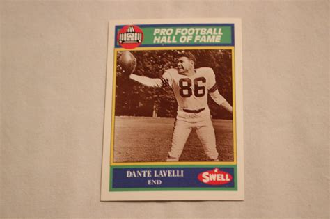 Dante Lavelli 1990 Swell Pro Football Hall Of Fame No 82 On Ebid