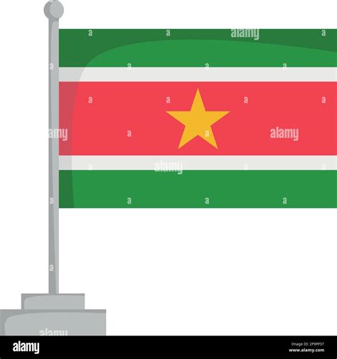 Bandera nacional de Suriname Ilustración del vector Imagen Vector de