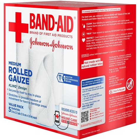 Band Aid Band Aid Brand Flexible Rolled Medical Gauze 3 In X 21 Yd 5