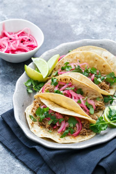 Slow Cooker Pulled Pork Tacos Love And Olive Oil