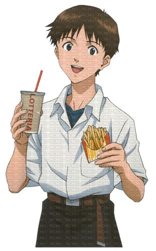 Shinji Eat Shinji Evangelion Fries Free Png Picmix