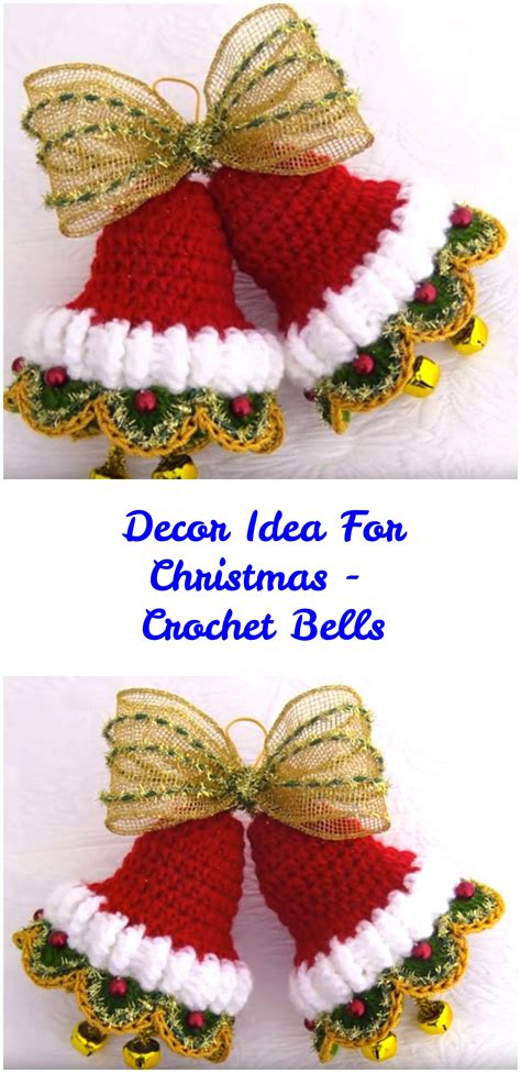 Decor Idea For Christmas - Crochet Bells - Crochet Ideas