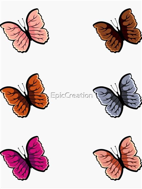 Pastel Butterflies Sticker Pack Sticker For Sale By Epiccreation