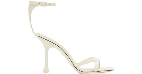 Jimmy Choo Off White Ixia Heeled Sandals In Metallic Lyst