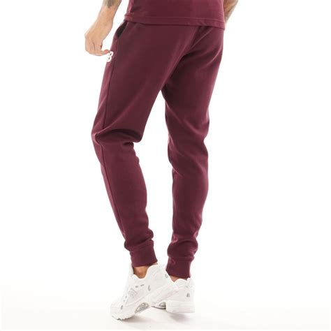 Buy New Balance Mens Slim Fleece Pants Burgundy