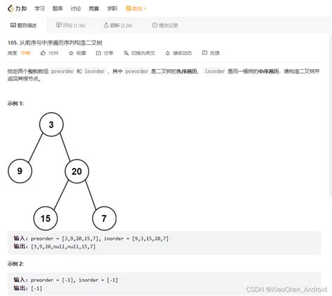 『leetcode每日一题』 ＞从前序与中序遍历序列构造二叉树从前序与中序遍历序列构建二叉树返回其后序序列输入包含三行 Csdn博客