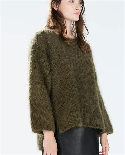 ZARA WOMAN MOHAIR SWEATER WITH BACK TIE Ropa de mujer Suéter de