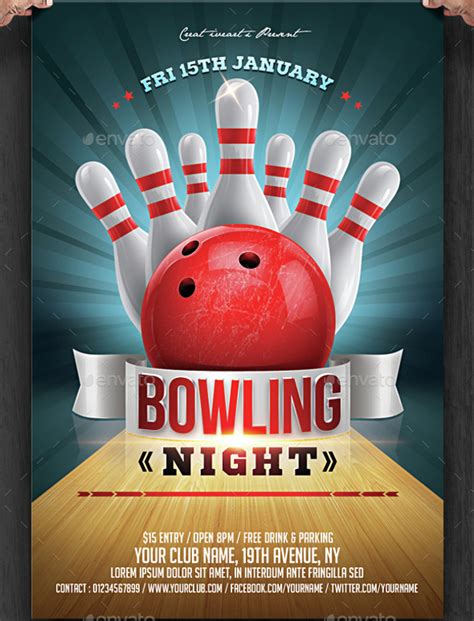 Free 22 Bowling Flyer In Psd Vector Eps