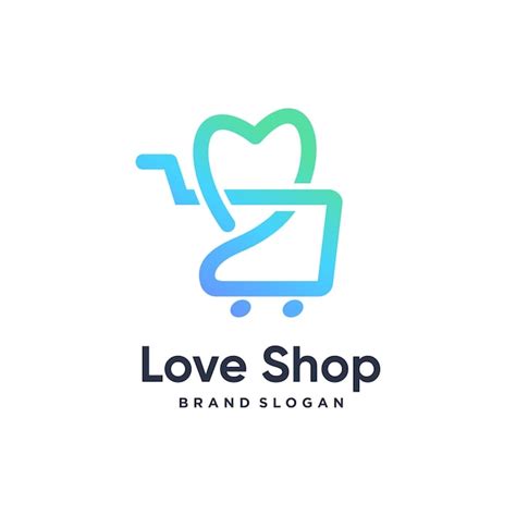 Premium Vector Love Shop Design Element Idea With Modern Style Concept