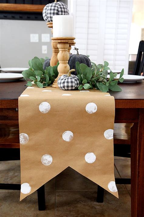 Fun DIY Kraft Paper Table Runner Paper Table Runner Table Runner Diy