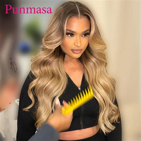 Punmasa Omber Honey Blonde Colored Peruvian X Wear Go Human Hair