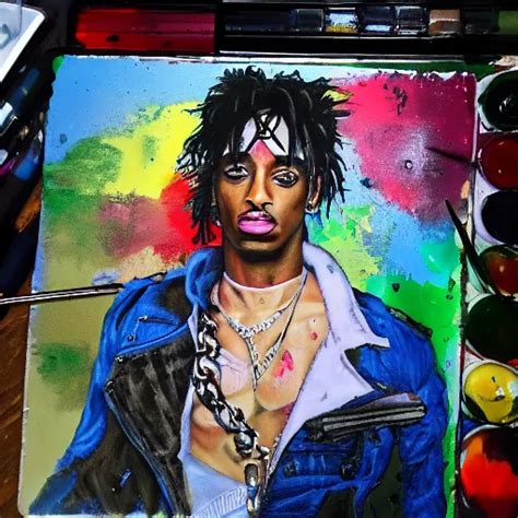 Playboi Carti Painted By Abney Park 4 K Detailed Super Stable