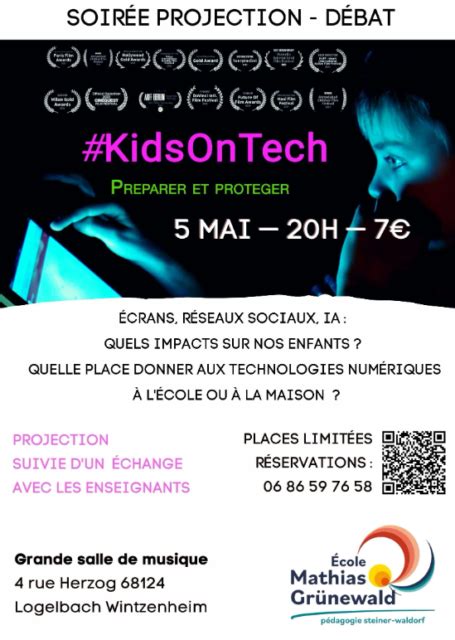 Ciné débat projection Kids on Tech Ecole Mathias Grunewald Colmar