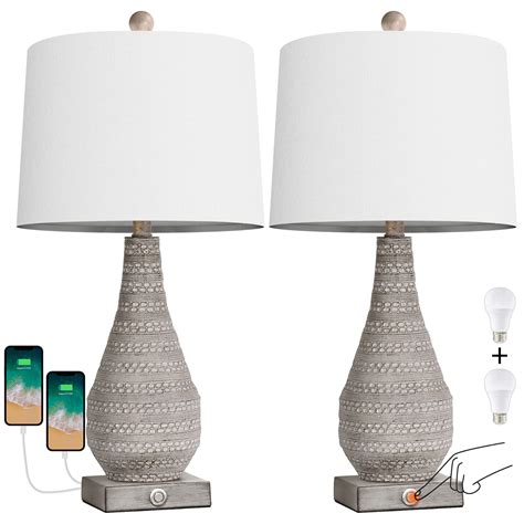 Bobomomo Way Dimmable Touch Control Table Lamp Set Of With