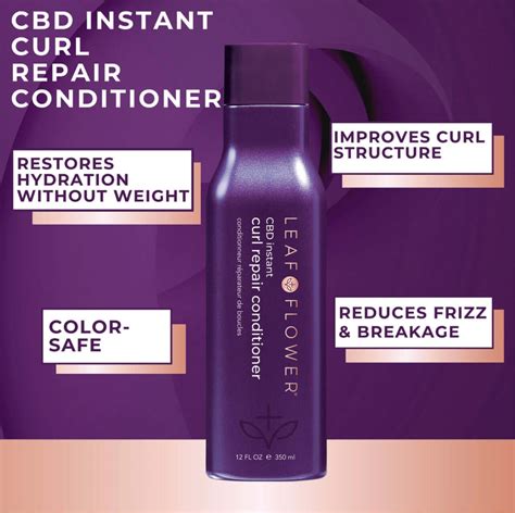 Purple bottle of Leaf and Flower Instant Curl Repair Conditioner ...