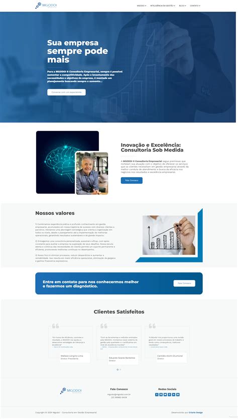 Criação de um novo site para empresa de Consultoria - Web Design em BH