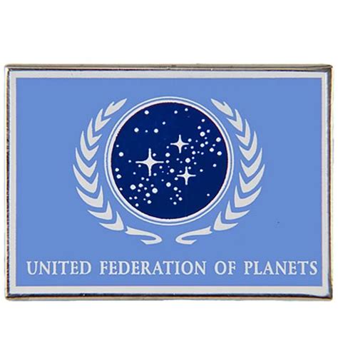 Star Trek United Federation of Planets Blue Flag Pin