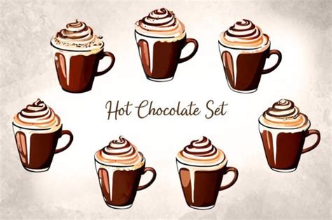 Hot Chocolate Set Graphic By Pixel Palette Creative Fabrica
