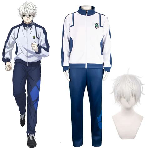 Mens Rurouni Kenshin Anime Blue Lock Cosplay Costume Seishiro Nagi