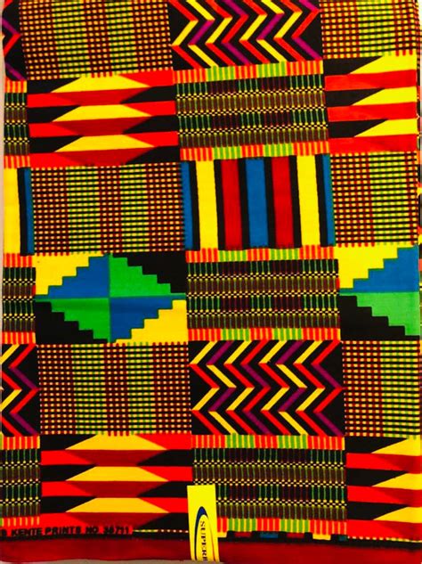 Kente Print Fabric Kente Material Kente Print Fabric by the - Etsy