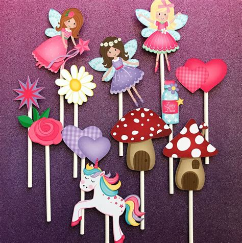 Fairy Cupcake Toppers 12 Fairy Cupcake Toppers Fairy Party Etsy Denmark