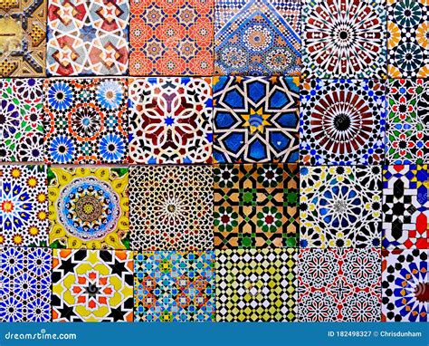 A Beautiful Colourful Mosaic Of Moroccan Tiles Each With A Different