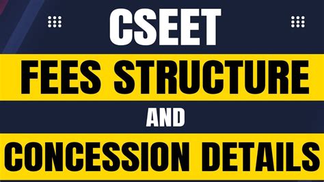 Cseet Fee Structure Cseet Registration And Concessional Fees Icsi