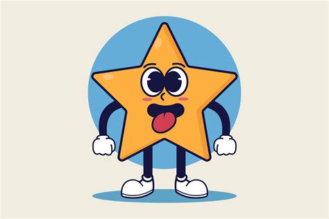 Funny Star Cartoon Mascot Illustration Graphic by Ozan ID · Creative ...