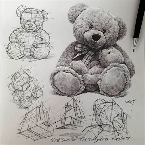 Still Life How To Draw A Teddy Bear With Graphite Pencils Atelier