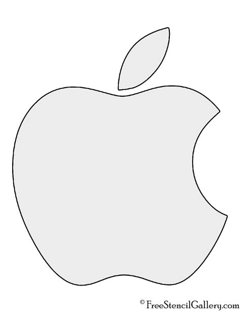 Apple Logo Stencil | Free Stencil Gallery