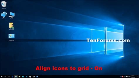 Turn On or Off Align Desktop Icons to Grid in Windows 10 | Tutorials