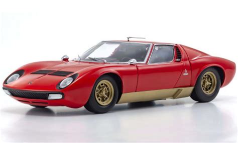 Modellino In Miniatura Lamborghini Miura Kyosho Sv Rosso Gold