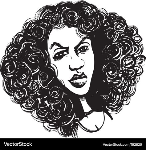 Woman With Curly Hair Royalty Free Vector Image