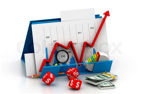 Business chart with growth graph | Stock image | Colourbox