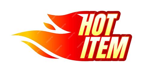 Premium Vector Hot Item Text With Flame Icon Hot Sale Hot Product