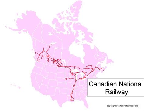 Canadian National Railway Map [Railroads Route System]