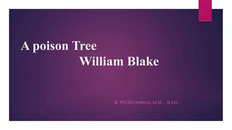 A poison tree | PPT