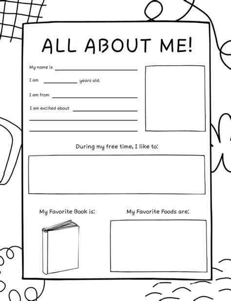 Printable All About Me Template Adults Printable Jd