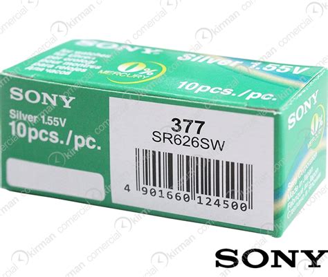 Kirman Batería de óxido de plata Sony tipo SR 626 SW 0 mercurio 377