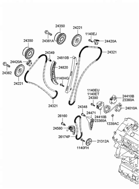 C Genuine Hyundai Guide Assembly Timing Chain