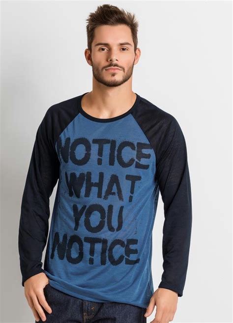 Camiseta Raglan Masculina Azul E Preto Queima De Estoque