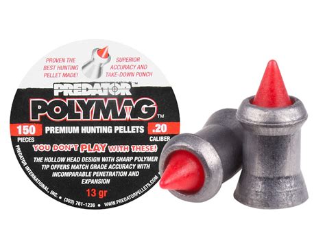 Predator Polymag Premium Hunting Pellets 20 Cal NEW ITEM Baker Airguns