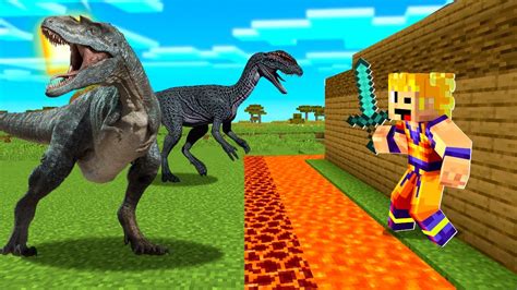 DINOZAURY Vs TAJNA BAZA W Minecraft YouTube