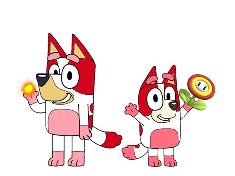 Fire Bluey and Bingo by Nicksolis on DeviantArt